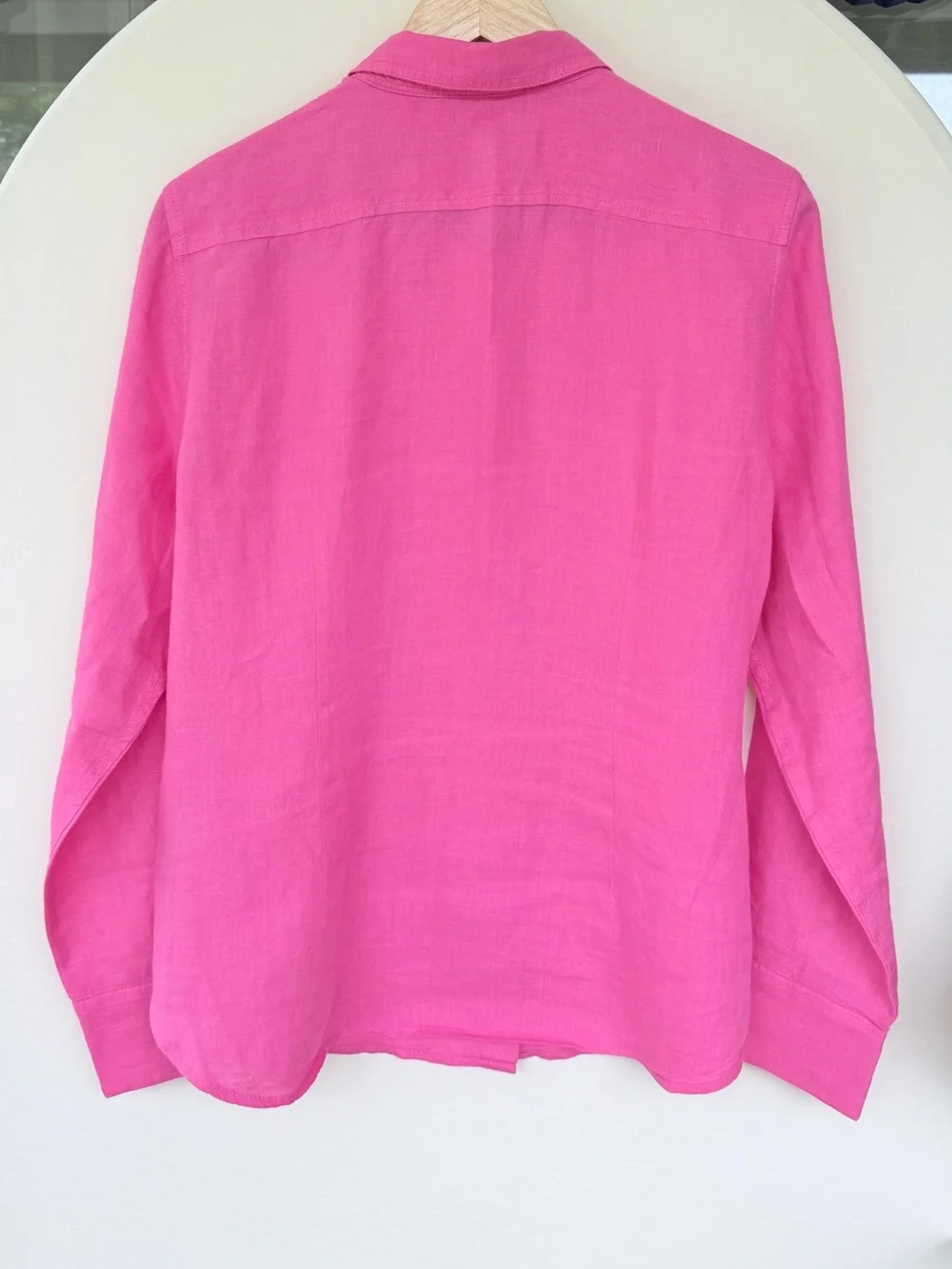J.Crew Slim-fit Baird McNutt Irish Linen Shirt Hot Pink size 12